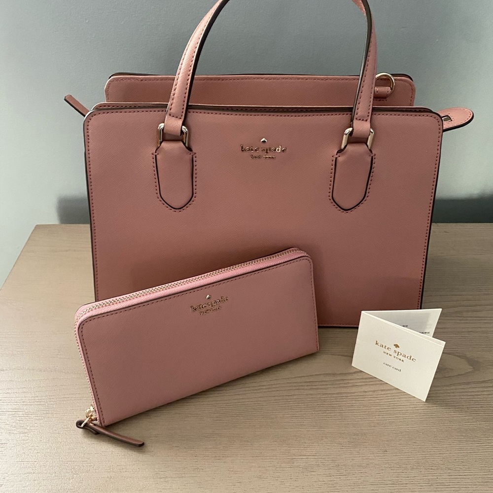 Kate Spade Blush Pink Satchel and Wallet